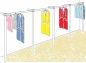Preview: Garderobe Kleiderständer Textilregal Kleiderstange begehbahrer Schrank 120x430 cm breit 39 cm tief Wandbefestigung und Gummifüsse Stahlrohre verchromt Art Nr St.81.400