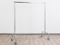 Preview: Kleiderständer Maxi XXL 140 - 210 cm Breit stabile Ausführung Garderobenständer 156 cm Hoch mit 4 grossen 80 mm Rollen in Chrome Art Nr 11 140 80