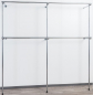 Preview: Wandregalsystem Garderobensystem begehbarer Kleiderschrank 200 cm hoch und 200 cm breit Wandbefestigung und Gummifüsse Stahlrohre verchromt Art Nr W09