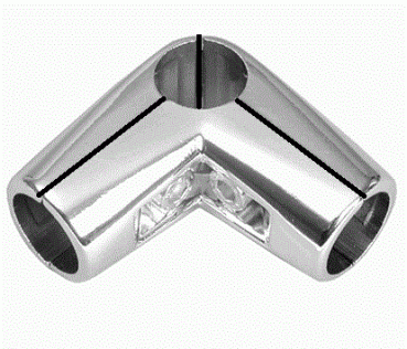 4 Wegeverbinder Verbinder Eckverbinder für 25 mm Chrom Rohr rund Garderobe Kleiderständer Textilregal Kleiderstange begehbahrer Schrank Art Nr St.81.300