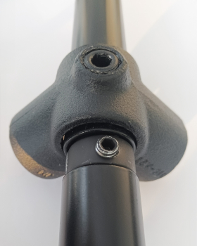 Innenverbinder mit 3 Wegeverbinder Eckverbinder mit 27 mm Rundrohr in schwarz für Art Nr W03BK Eck
