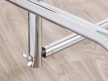 Schraub Verbindung Flügelschraube Detail für einfaches auf und abbauen bei Kleiderständer Klappständer Rollständer Konfektionsständer für Art Nr 11 140 80