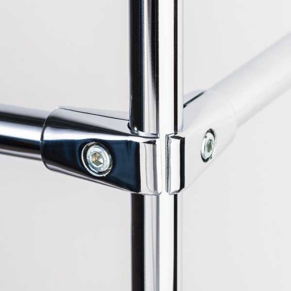 4 Wegeverbinder Verbinder Eckverbinder für Chrom Rohr rund Garderobe Kleiderständer Textilregal Kleiderstange begehbahrer Schrank für Art Nr St.81.300