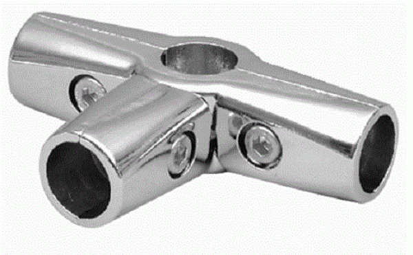 5 Wegeverbinder Verbinder Eckverbinder für 25 mm Chrom Rohr rund Garderobe Kleiderständer Textilregal Kleiderstange begehbahrer Schrank Art Nr St.81.400
