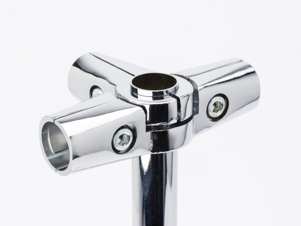 5 Wegeverbinder Verbinder Eckverbinder für Chrom Rohr rund Ankleidezimmer Wandregalsystem Garderobensystem Kleiderkammer für Art Nr AnZi.3+3.0