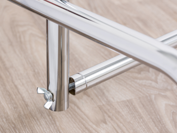 Schraub Verbindung Flügelschraube Detail für einfaches auf und abbauen bei Kleiderständer Klappständer Rollständer Konfektionsständer für Art Nr 11 140 80