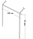 Garderobe für Dachschräge, Kleiderstange St.09.100.100