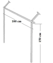 Garderobe für Dachschräge, Kleiderstange St.09.150.100