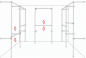 Mobile Preview: Ankleidezimmer Wandregalsystem Kleiderkammer begehbarer Schrank 2 mal 200x210 cm und 1 mal 200x110 cm 40 cm tief Etagen stufenlos verstellbar Wandbefestigung und Gummifüsse Stahlrohre verchromt Art Nr AnZi.2+2+1