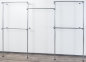 Preview: Wandregalsystem Garderobensystem 200 cm hoch und 300 cm breit Wandbefestigung und Gummifüsse Stahlrohre verchromt Art Nr W06