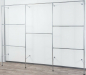 Preview: Wandregalsystem Garderobensystem Kleiderkammer Kleiderstange 236x330 cm breit und 40 cm tief Etagen individuell einzustellen Wandbefestigung und Gummifüsse Stahlrohre verchromt Art Nr W20