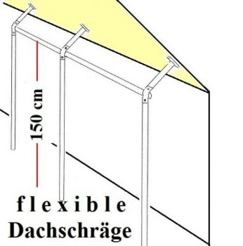 Dachschräge Garderobe Wandständer Bekleidungsständer flexible Verbinder Wandbefestigung Rundrohre Chrom Art Nr St.09.150.100