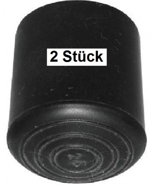 Gummifuss Zubehör 2 Stück Kappe Fuss für 25 mm Chrom Rohr rund Wandregalsystem Garderobensystem Kleiderkammer Kleiderstangen